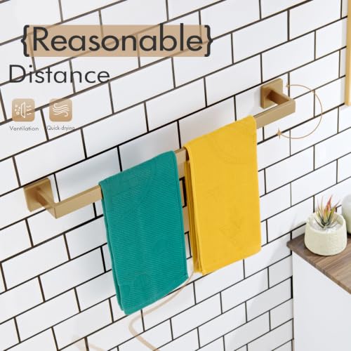 24 Inch Towel Rack for Bathroom Kitchen Towel Bars Wall Mount SUS304 Stainless Steel Towels Holder (Champagne Bronze / 24-Inch)