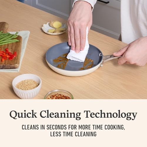 Ceramic Nonstick 8 inch and 10 inch Frying Pan Set (Flour)