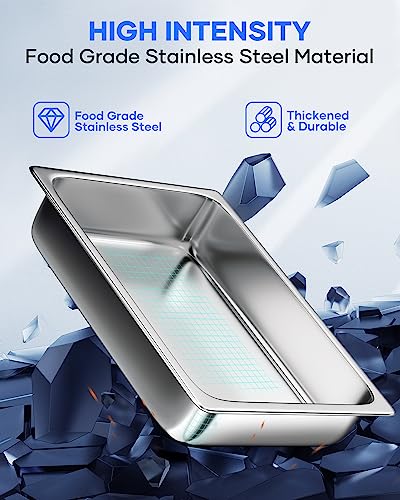 Stainless Steel Steam Table Hotel Pan Set 1 (4" Deep / 1/1 Size)