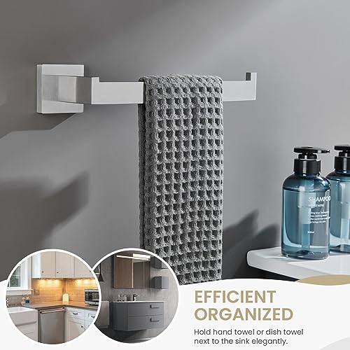 Towel Holder Brushed Nickel (Square - Brushed Nickel)