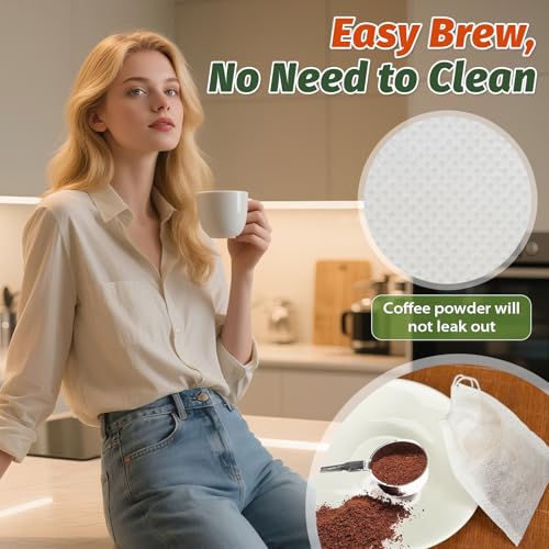 Empty Tea Bags for Loose Leaf Tea (White-500PCS)