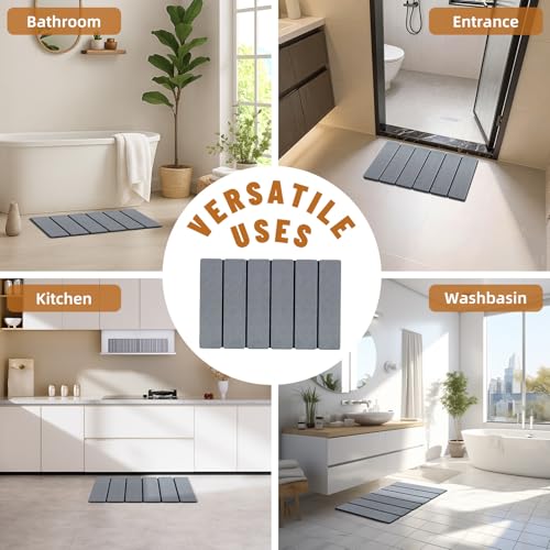 Stone Bath Mat (A-dark Gray)