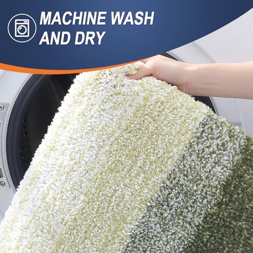 Large Bathroom Rugs 44x32 (44" X 32" / Dark Green)