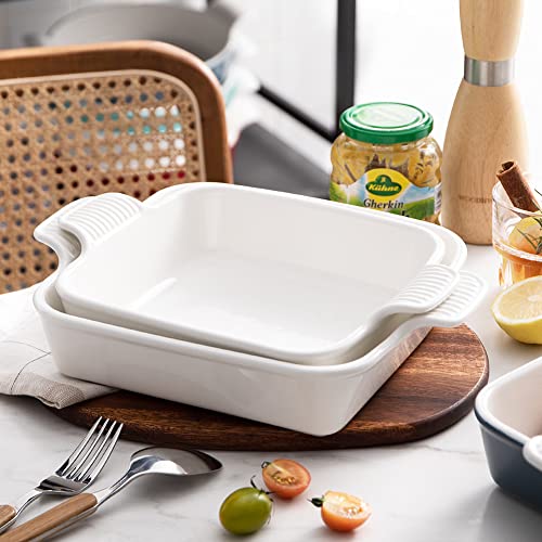 Sweejar Ceramic Baking Dish (White / Square 9IN)