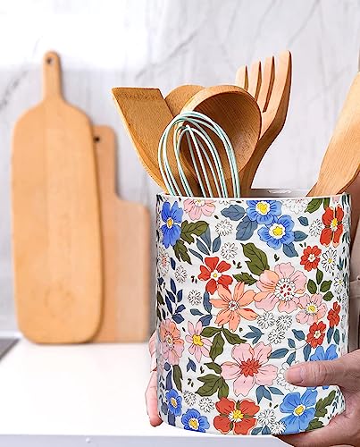 Kitchen Utensil Holder (Vintage Flower)