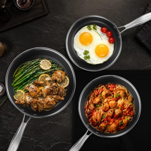 8" 9.5" 11" Hybrid Nonstick Frying Pan Set (8 & 9.5 & 11 inch)
