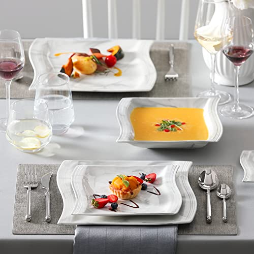 Plates and Bowls Sets (30 Piece(Service for 6) / Marble Grey)