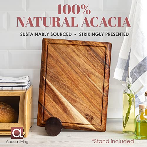 Acacia Wood Cutting Board with Juice Groove
