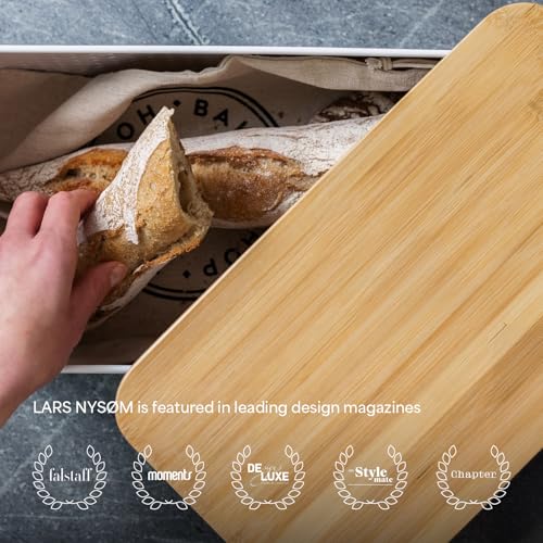 Bread Box for Kitchen Countertop (Almond Beige)