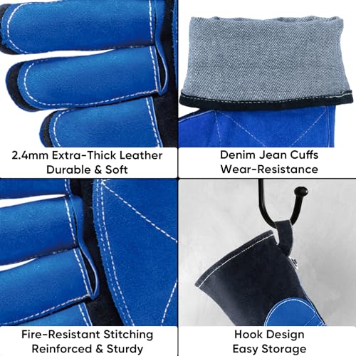 16" Leather Welding Gloves for Men