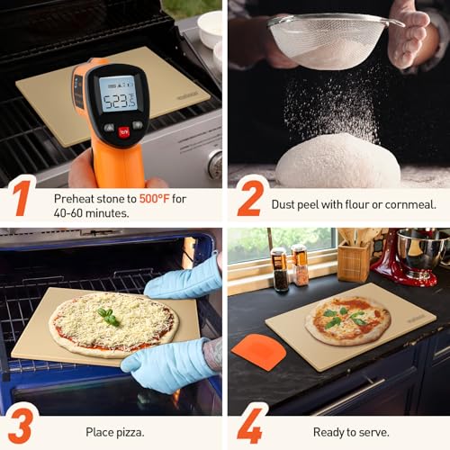 Pizza Stone for Grill 20 x 13.5 Inch