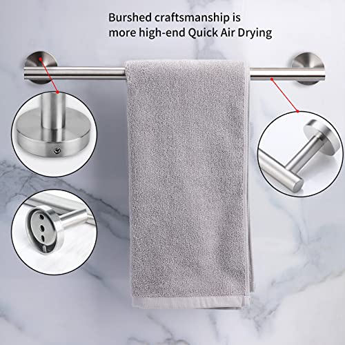 2 Pieces Brushed Nickel Bathroom Towel Bar (Brushed Nickel / 16inch)