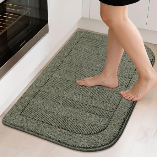 24x36 Inch Kitchen Rugs Non Slip Washable Kitchen Sink Rug (2' x 3' (Semicircular) / Green)
