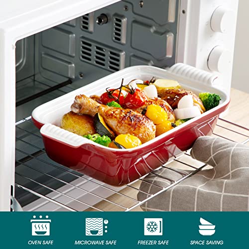 Blossom Casserole Dish With Lid (Red / 1.9 Quart)