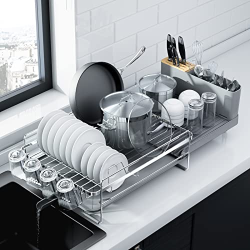 Extendable Dish Drying Rack (Standard / Silver)