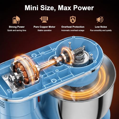 4QT Electric Stand Mixer (Light Blue)
