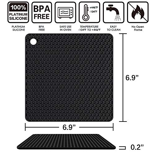 Silicone Trivets Mats for Hot Dishes (4 Count)