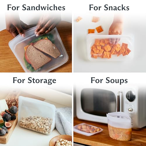 Premium Reusable Silicone Storage Bags (4-Pack)