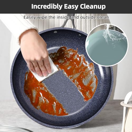 Lux 13pc Forged Lightweight Nonstick Ceramic Cookware Set (Mint Green)