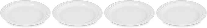 Le Creuset Stoneware Set of 4 Dinner Plates, 10.5" each, White