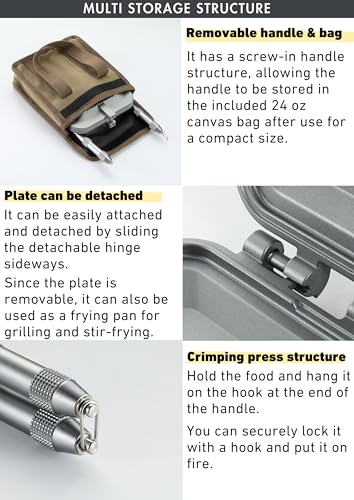 Sandwich Maker Hot Sand Single Burner Gas Fire Open Fire Compact Aluminum TT (Silver w/ bag)
