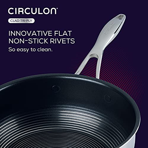 Clad Stainless Steel Saute Pan with Lid and Hybrid SteelShield and Nonstick Technology (Saute Pan (5 Quart))