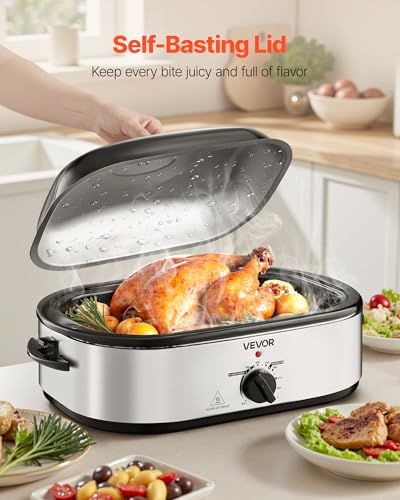 Roaster Oven 18QT Electric Roaster Oven (Silver / 18QT)