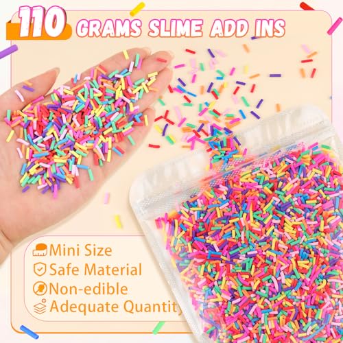 110g Non edible Slime Mix Ins Slime Add Ins (Colorful Sprinkles D)