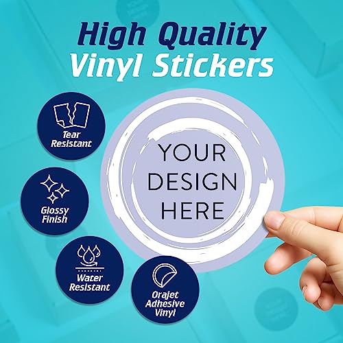 100 Custom Vinyl Stickers (100 Count)