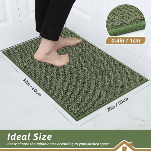 Kitchen Rugs 20"x32" (Green / 20" X 32" (Rectangular))