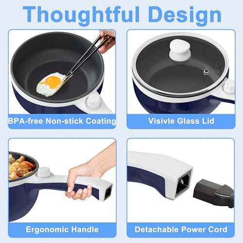 Electric Pot 1.5L Non (1.5 L (Without Steamer) / Navy Blue)