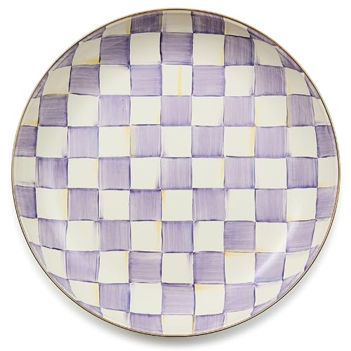 Enamel Abundant Bowl (Violet Check)
