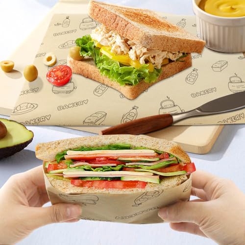 50 Pcs Sandwich Wrapping Paper (50 Count)