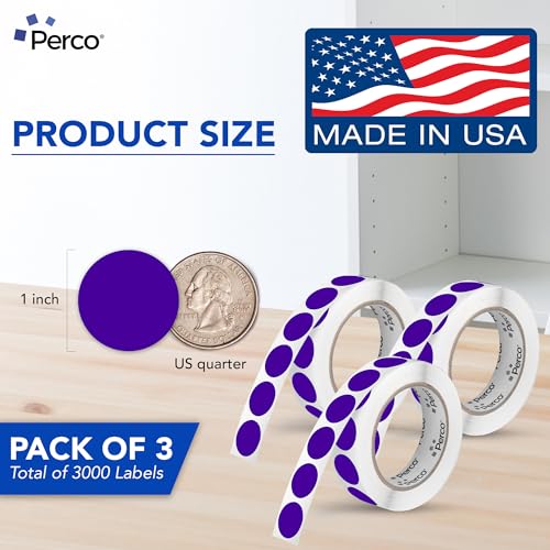 Purple Perforated Round Circle Dot Sticker 1 (Purple / 1 Inch)