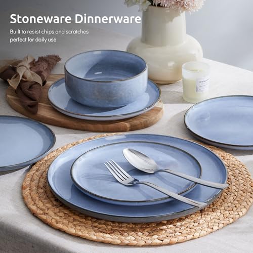 24 Piece Reactive Glaze Dinnerware Sets (Ocean Blue / Service for 8)