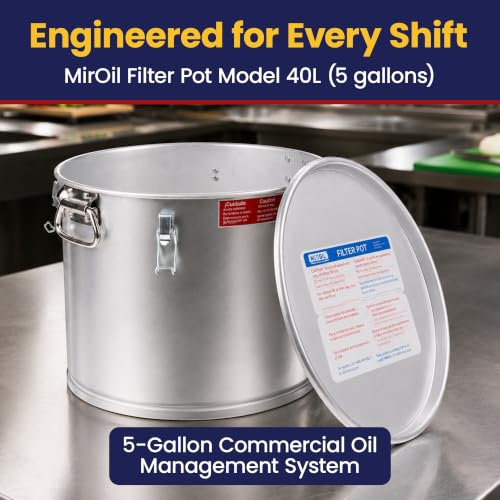 5 Gallon Oil Grease Bucket & Filter Pot (#40L-5 Gallon)