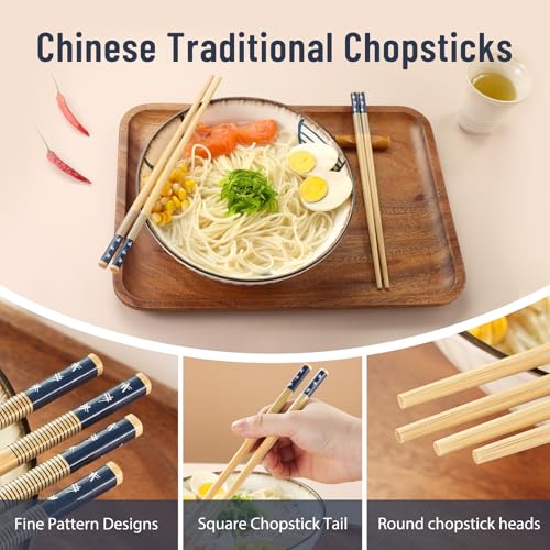 100 Pairs Bamboo Chopsticks Reusable (100Pairs)