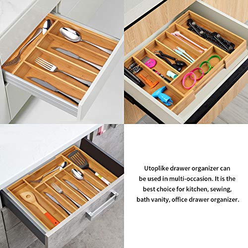 Bamboo Cutlery Silverware Tray (Natural / Small)