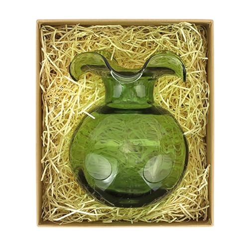 Hibiscus Glass Dark Green Bud Vase (Bud / Dark Green)