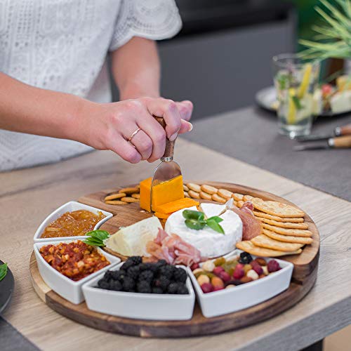 Charcuterie Board Set and Cheese Serving Platter (13 inch)