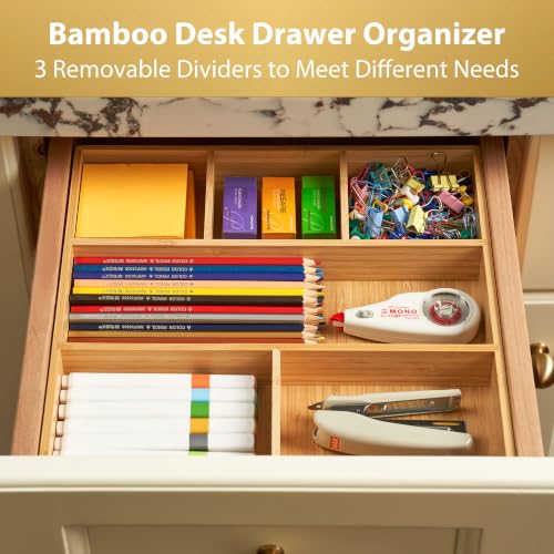 Bamboo Desk Drawer Organizer (12"x12")