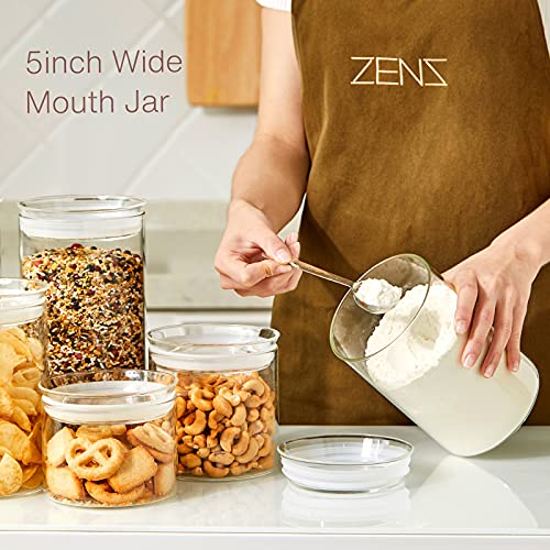 74oz Glass Canisters with Airtight Lid (Clear / 9.2-74oz 2Pack)