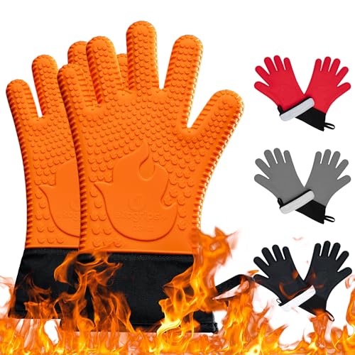 Ekogrips Plus Oven Gloves with Fingers (Orange / OSFM)