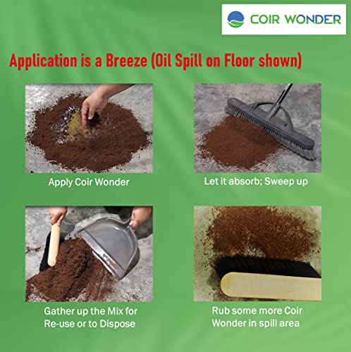 3-in-1 Oil Absorbent, Paint Hardener & Sweeping Compound – 9L (3.2 Lb) – Absorbs 6 Quarts Oil, Solidifies 20 Cups Cooking Oil – Eco-Friendly Spill Cleanup Granules for Shop, Garage, Home (304 Fl Oz)