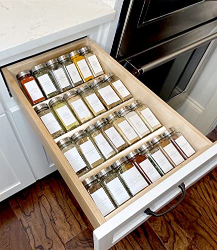 Clear Acrylic Spice Drawer Organizer (Transparent / 4 Pack)