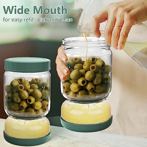 Glass Pickle Jar (34oz Green)