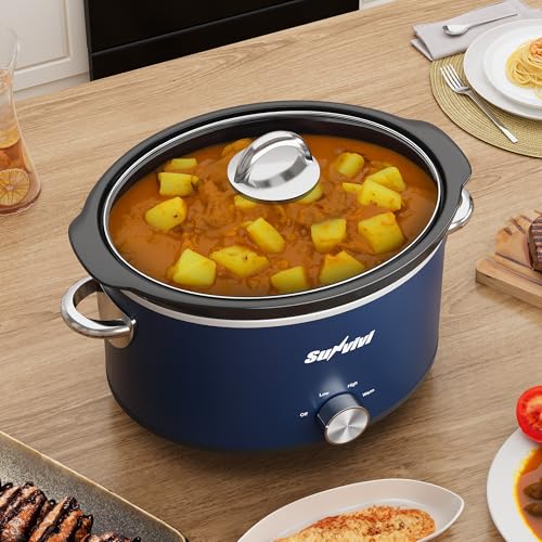 4 Quart Slow Cooker & Mini Food Warmer with 3 Heating Settings
