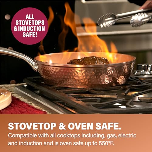 Hammered 15 Pc Ceramic Cookware Set