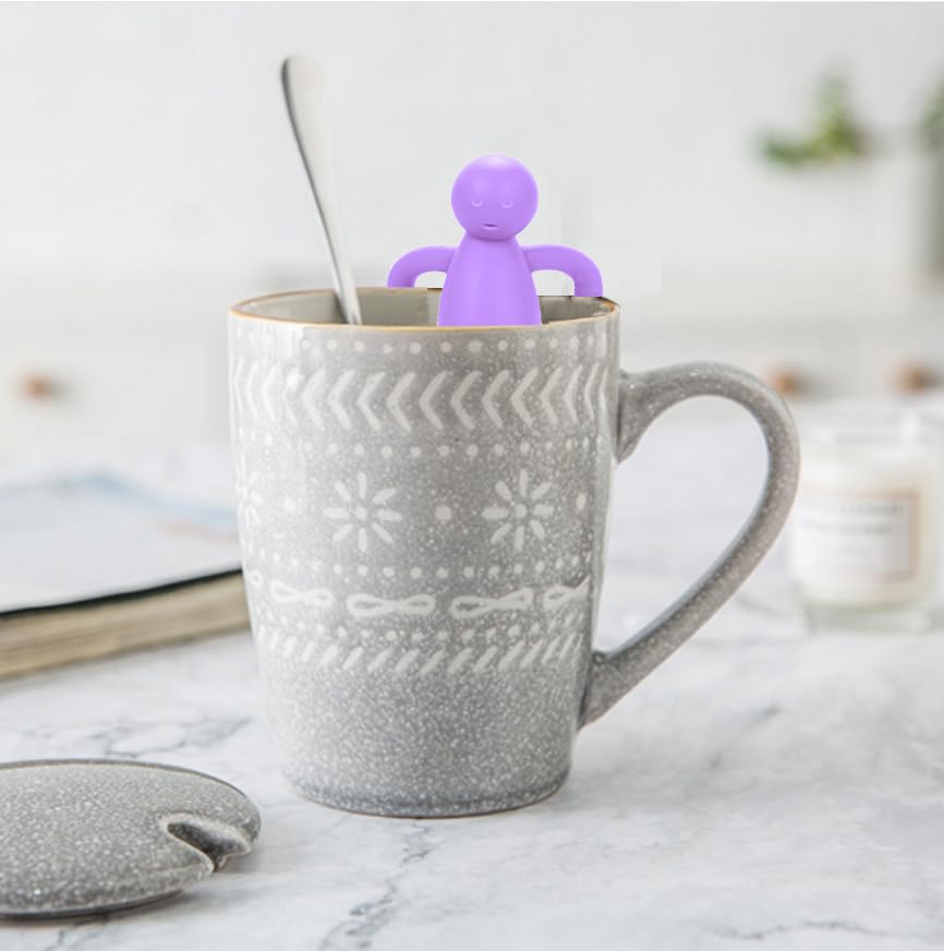 Loose Leaf Tea Steeper Infuser Extra Fine Mesh Stainless Steel (Purple)