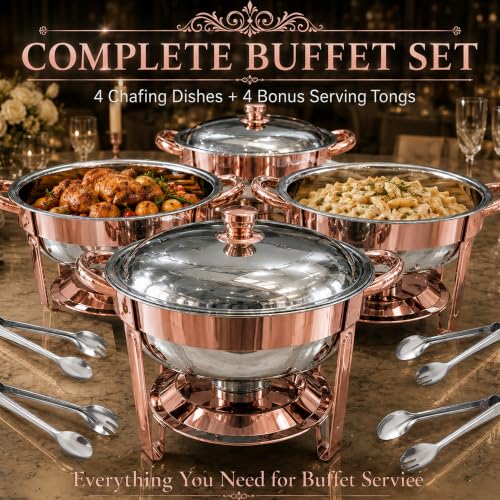 Chafing Dishes for Buffet (Rose Gold)